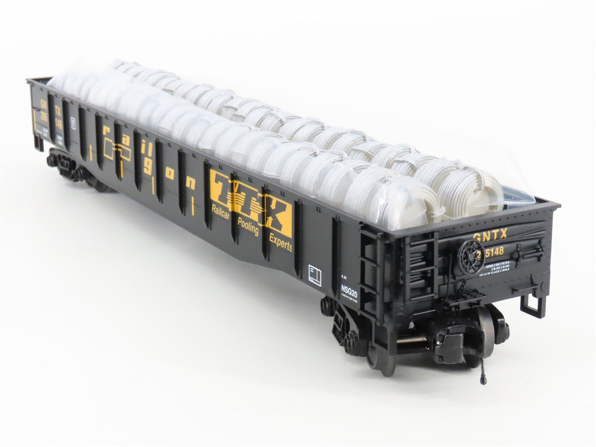 O Gauge 3-Rail MTH 20-95360 GNTX TTX Railgon Gondola w/ Coiled Wire Load 2-Pack