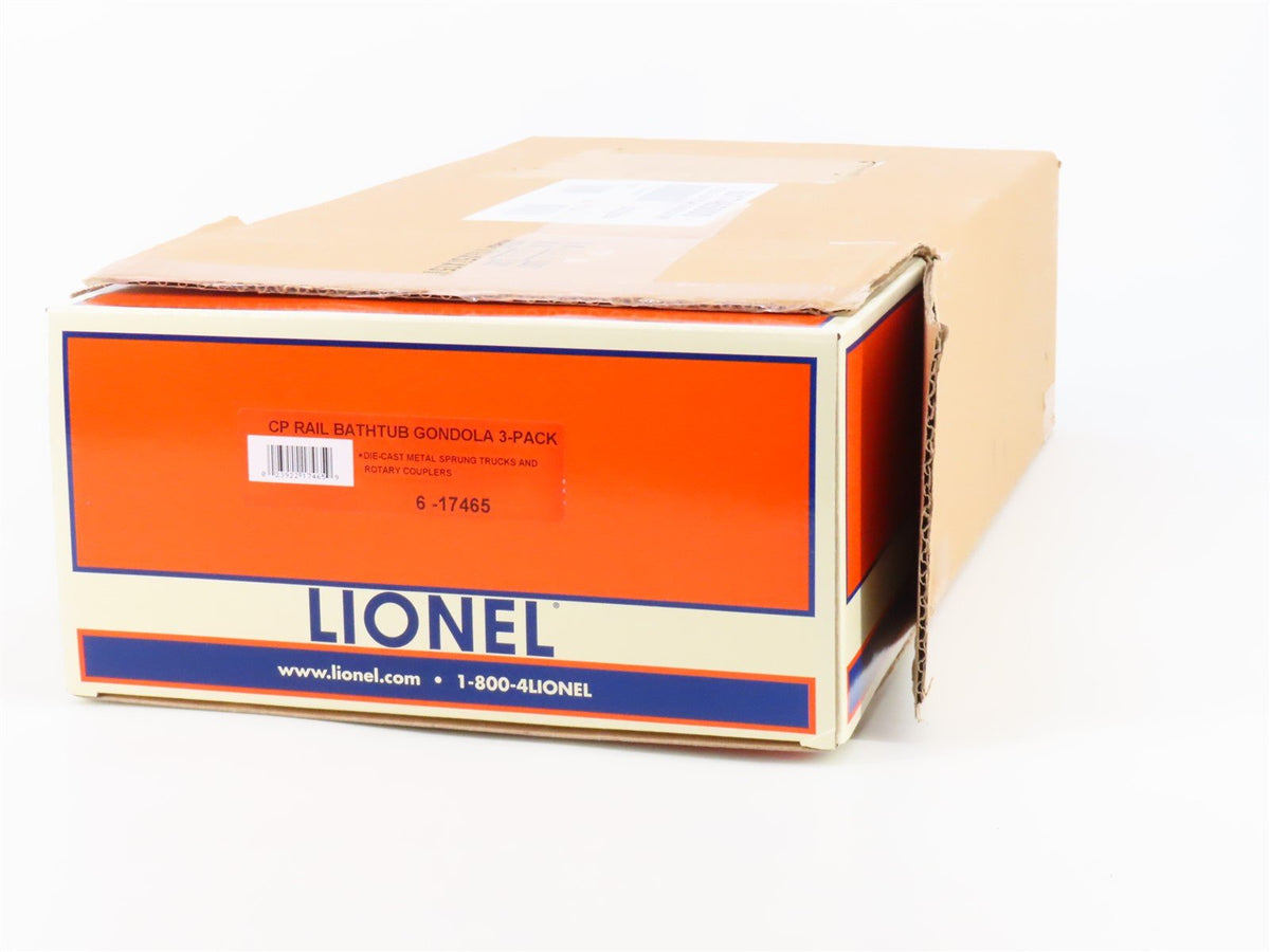 O Gauge 3-Rail Lionel 6-17465 CP Rail Bathtub Gondola 3-Pack