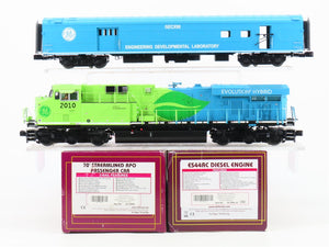 O Gauge 3-Rail MTH 20-2986-1 GE Evolution Hybrid ES44AC Diesel & Passenger Set