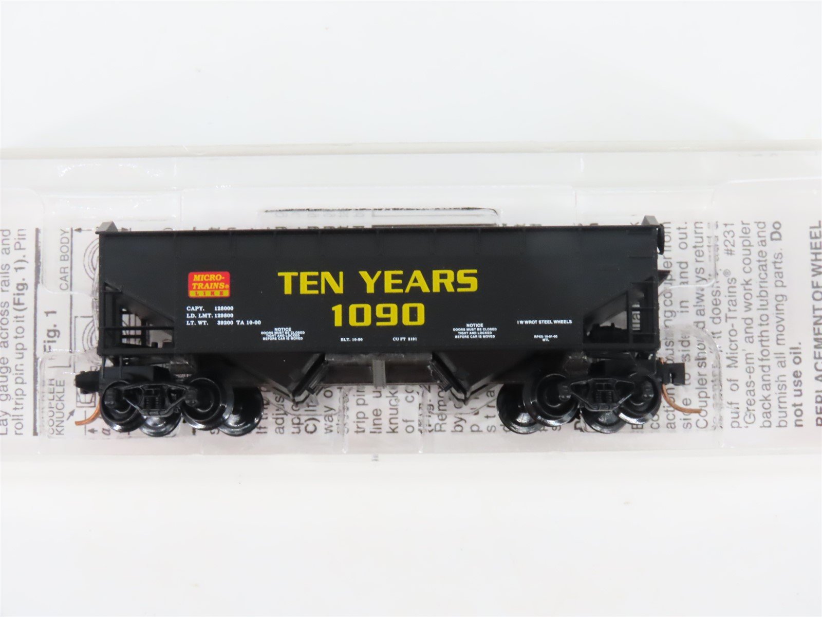 N Scale Micro-Trains MTL 90020 MTL 10th Anniversary 33' 2-Bay Hopper Car