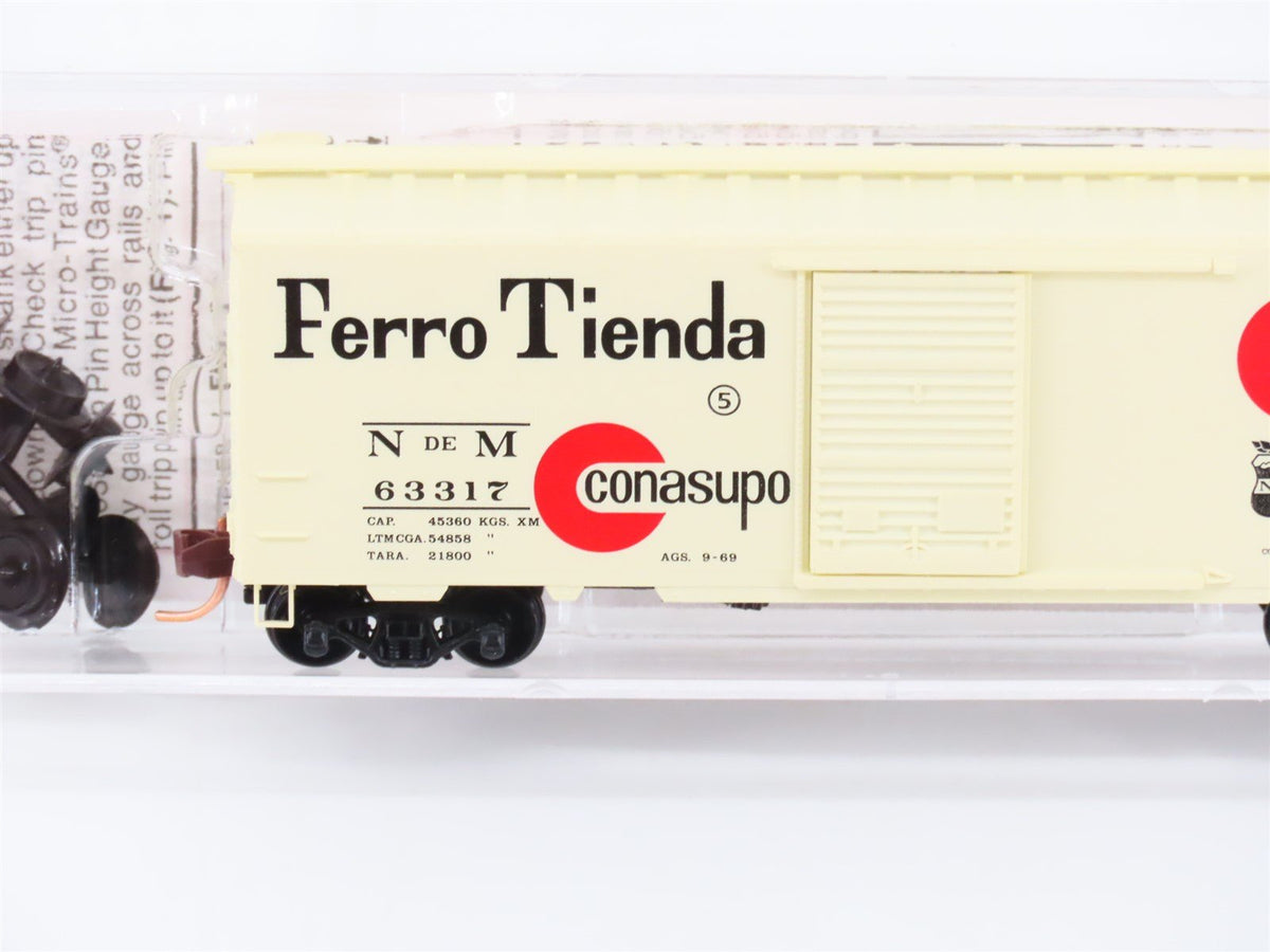N Scale Micro-Trains MTL 02000730 NdeM Ferro Tienda Conasupo 40&#39; Boxcar #63317
