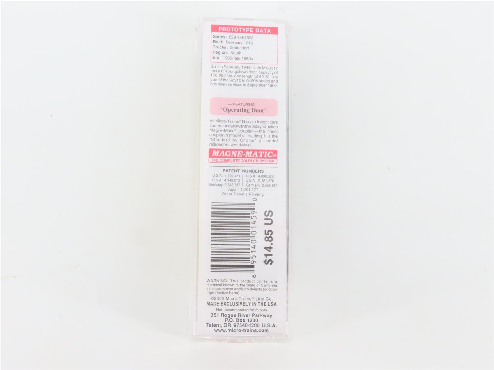 N Scale Micro-Trains MTL 02000730 NdeM Ferro Tienda Conasupo 40' Boxcar #63317