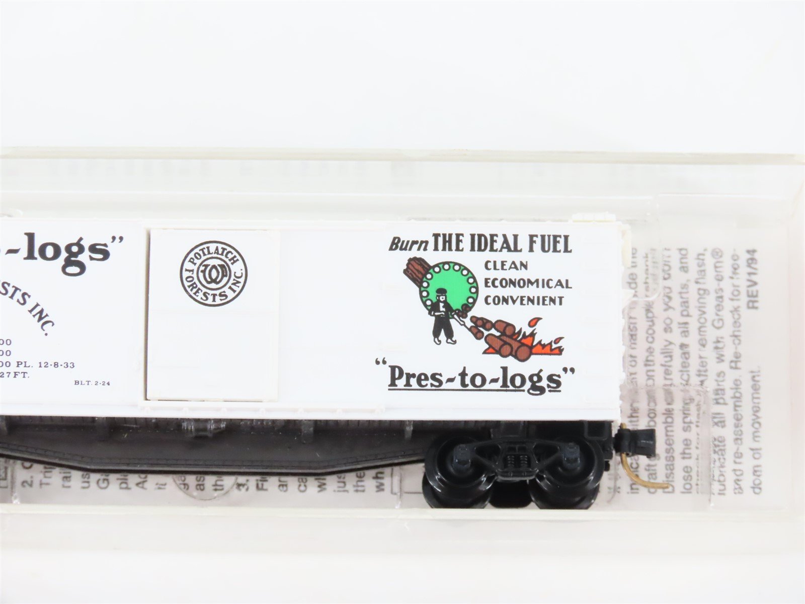 N Scale Micro-Trains MTL 42060 Potlatch Lumber Co 40' Wood Boxcar #424