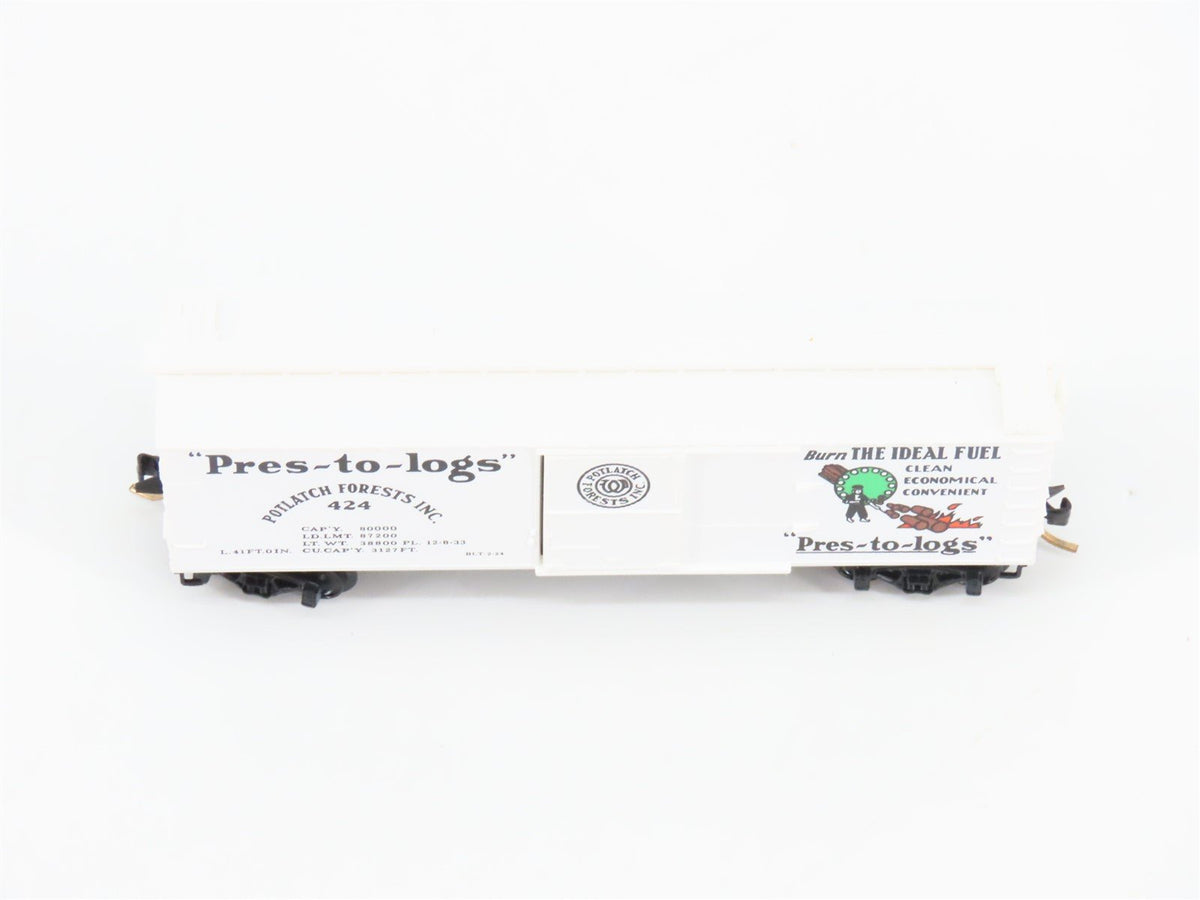 N Scale Micro-Trains MTL 42060 Potlatch Lumber Co 40&#39; Wood Boxcar #424