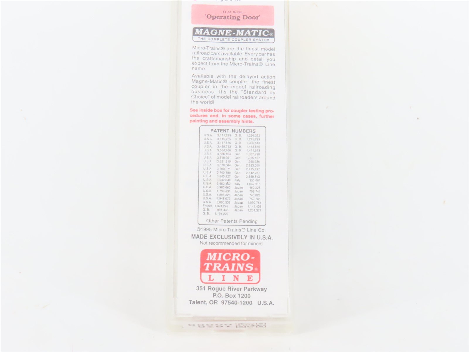 N Scale Micro-Trains MTL 42060 Potlatch Lumber Co 40' Wood Boxcar #424