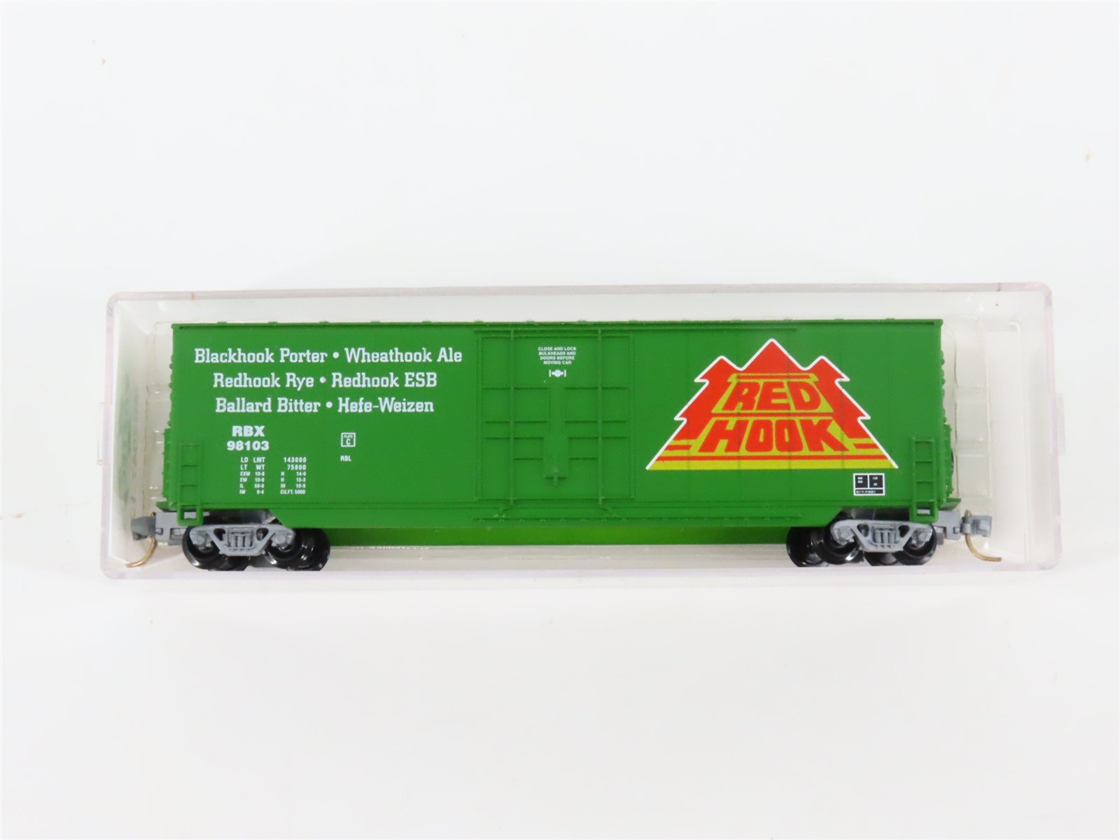 N Scale Aztec MB2047-12 RBX Red Hook Single Door Box Car #98103