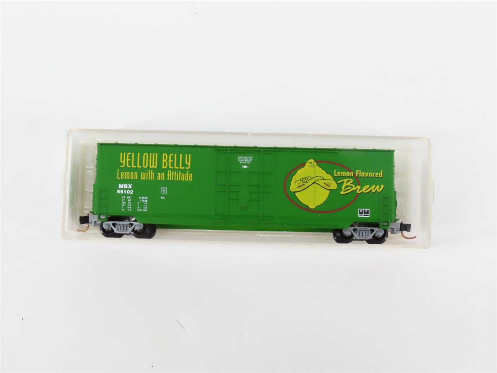 N Scale Aztec MB2047-20 MBX Yellow Belly Single Door Box Car #55102