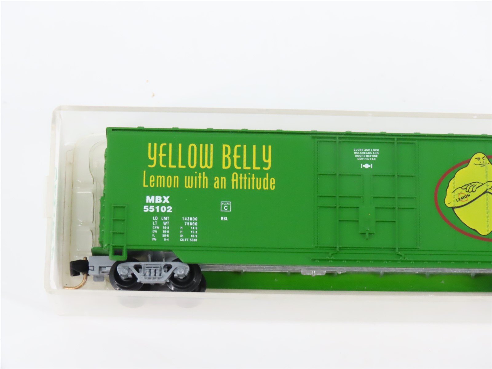 N Scale Aztec MB2047-20 MBX Yellow Belly Single Door Box Car #55102