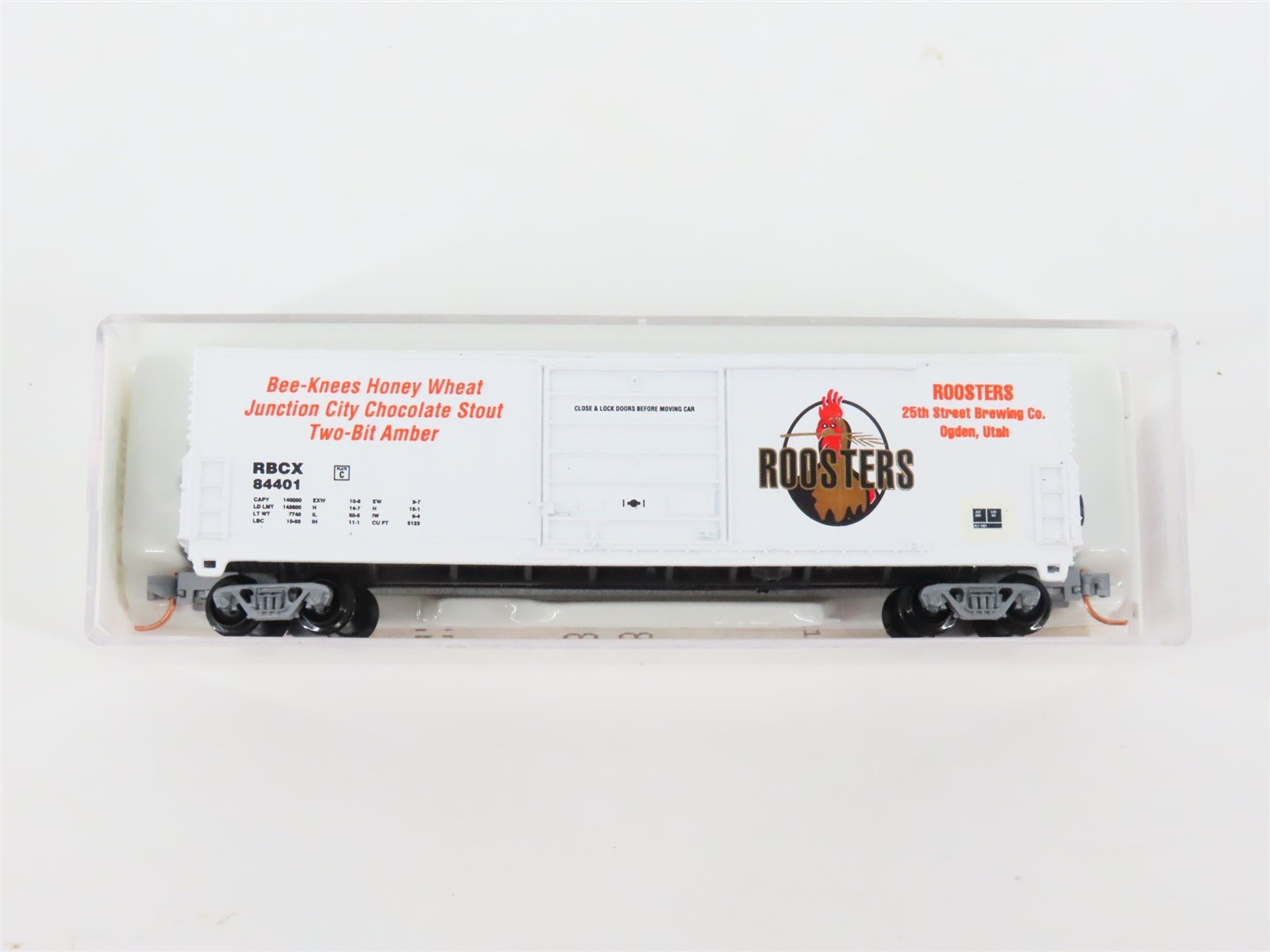 N Scale Aztec MB2047-42 RBCX Roosters Single Door Box Car #84401