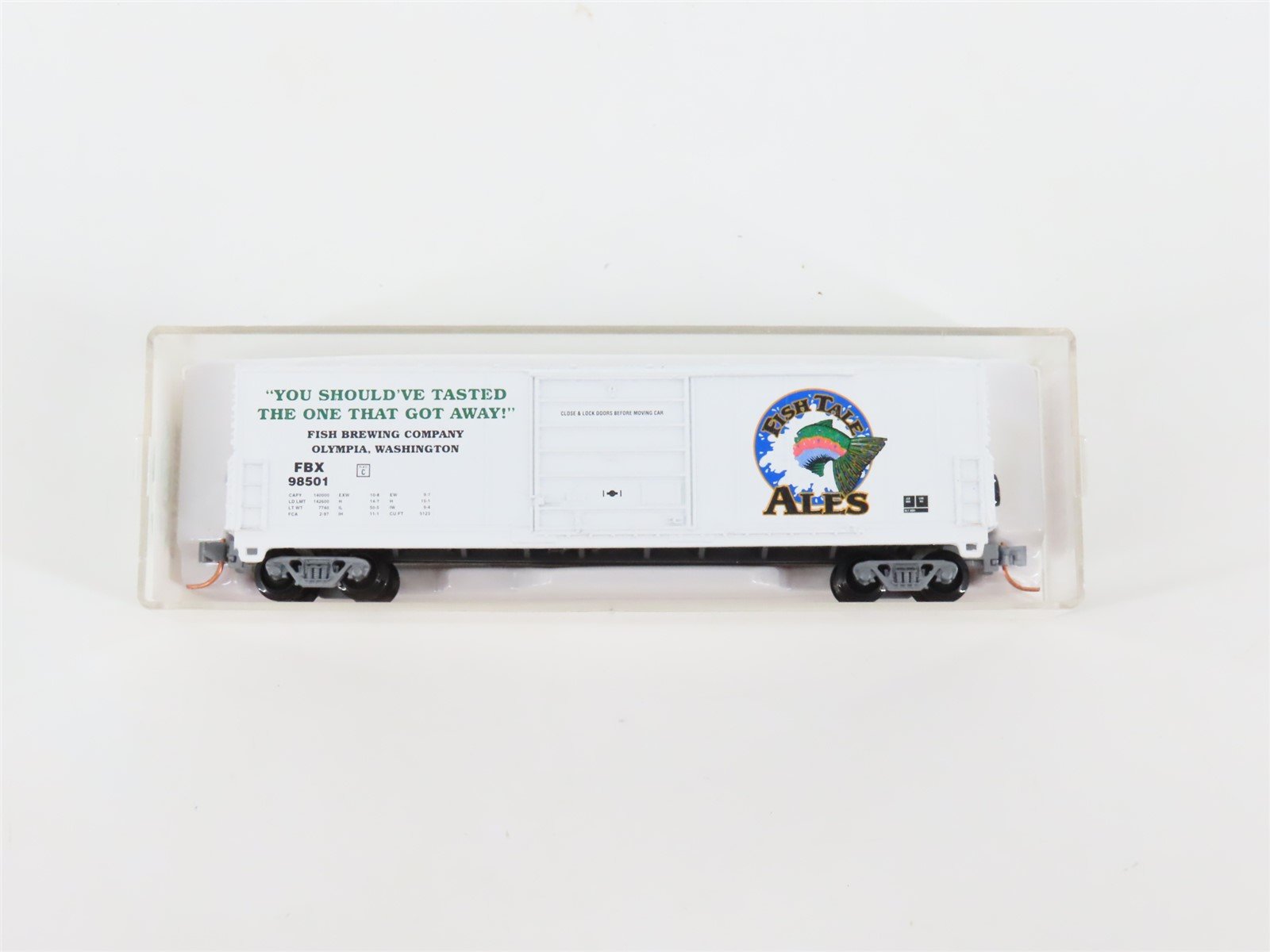 N Scale Aztec MB2047-28 FBX Fish Tale Ales Single Door Box Car #98501