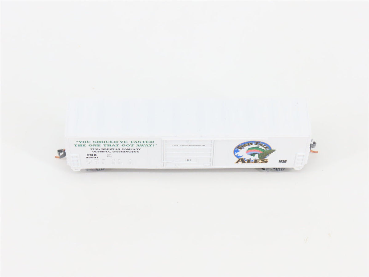 N Scale Aztec MB2047-28 FBX Fish Tale Ales Single Door Box Car #98501