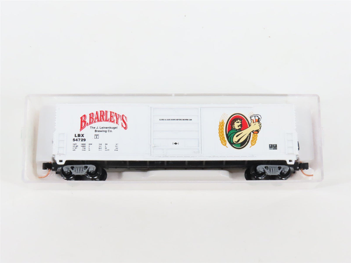 N Scale Aztec MB2047-34 LBX B. Barley&#39;s Single Door Box Car #54729