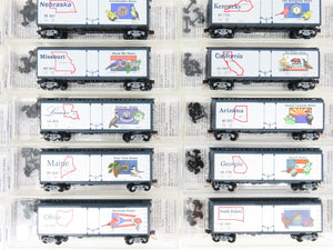 N Scale Micro-Trains MTL United States FT A/B Diesel Loco Set w/60 State Cars