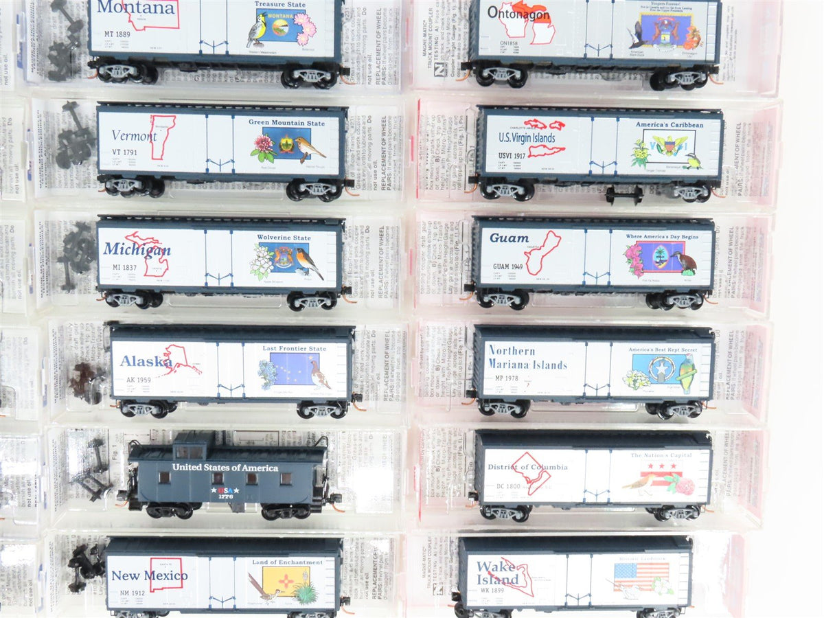 N Scale Micro-Trains MTL United States FT A/B Diesel Loco Set w/60 State Cars