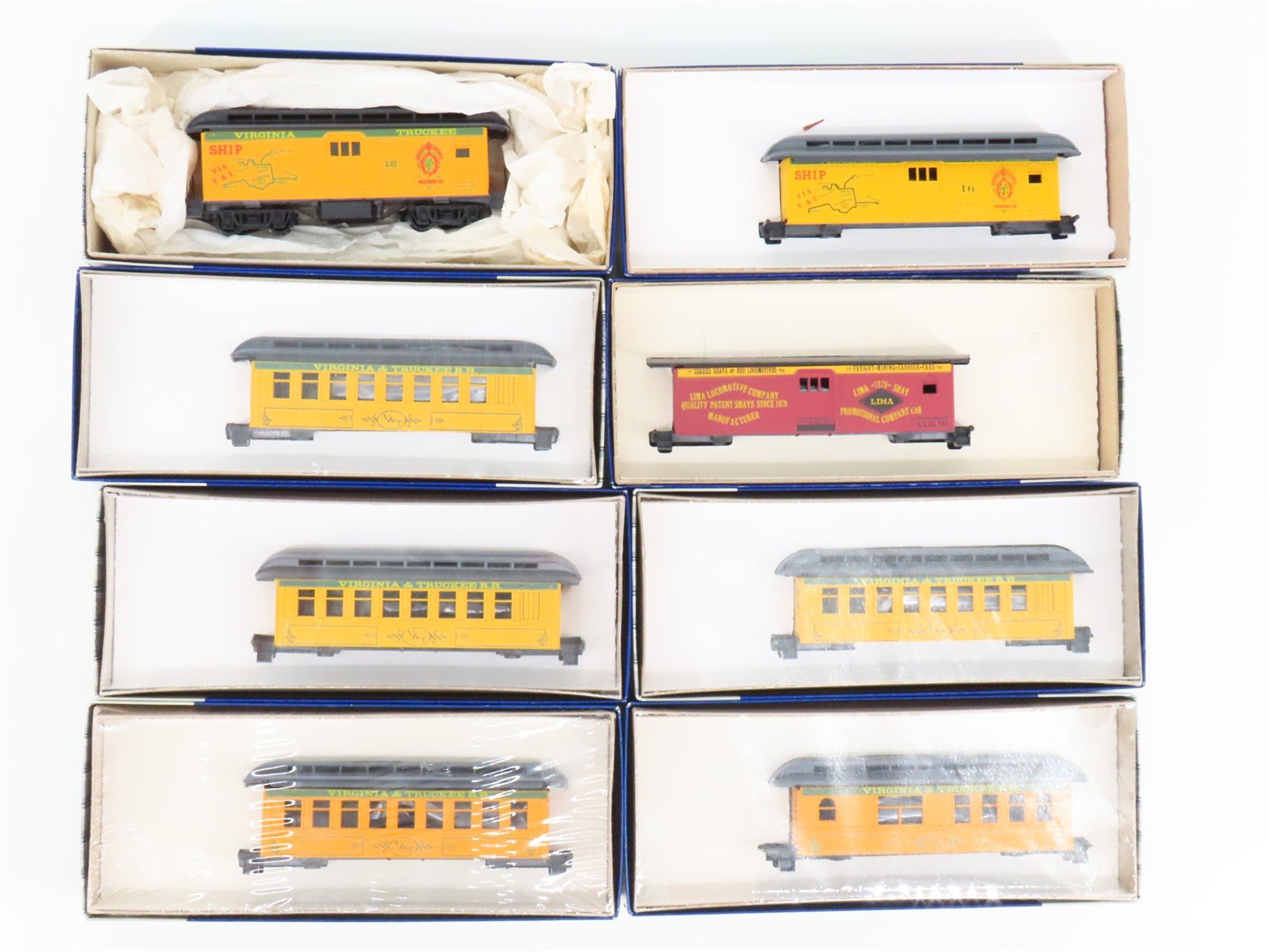 LOT of 8 HO Scale Roundhouse Kits V&T Virginia & Truckee Assorted Passenger Cars