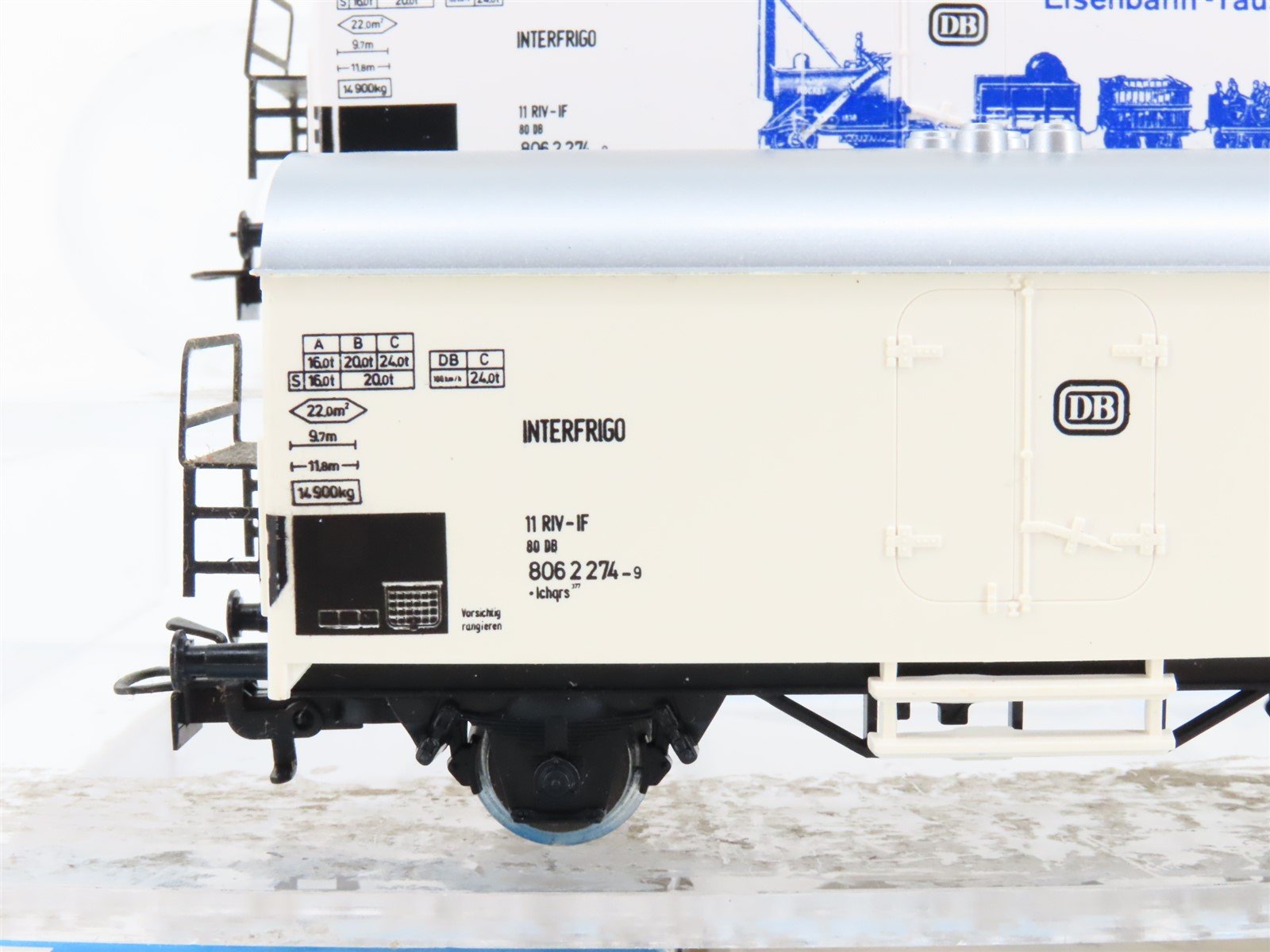 Lot of 3 HO Scale Marklin DB Deutsche Bahn Covered Boxcar Wagons