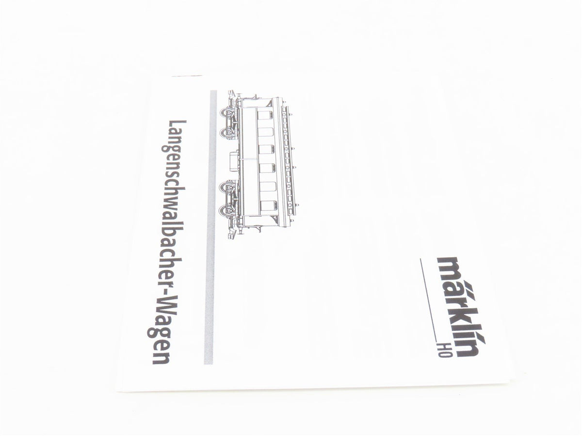 HO Scale Marklin 43048 Prussian KPEV Langenschwalbach Passenger 2-Car Set