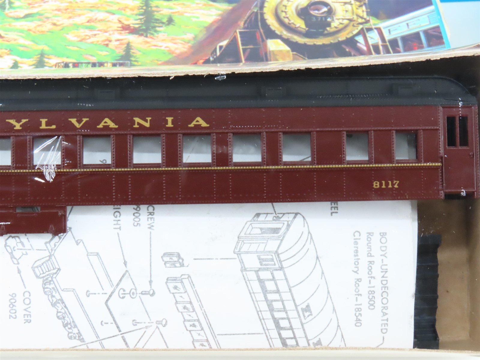 LOT of 5 HO Scale Athearn Kits PRR Pennsylvania Railroad Assorted Passenger Cars