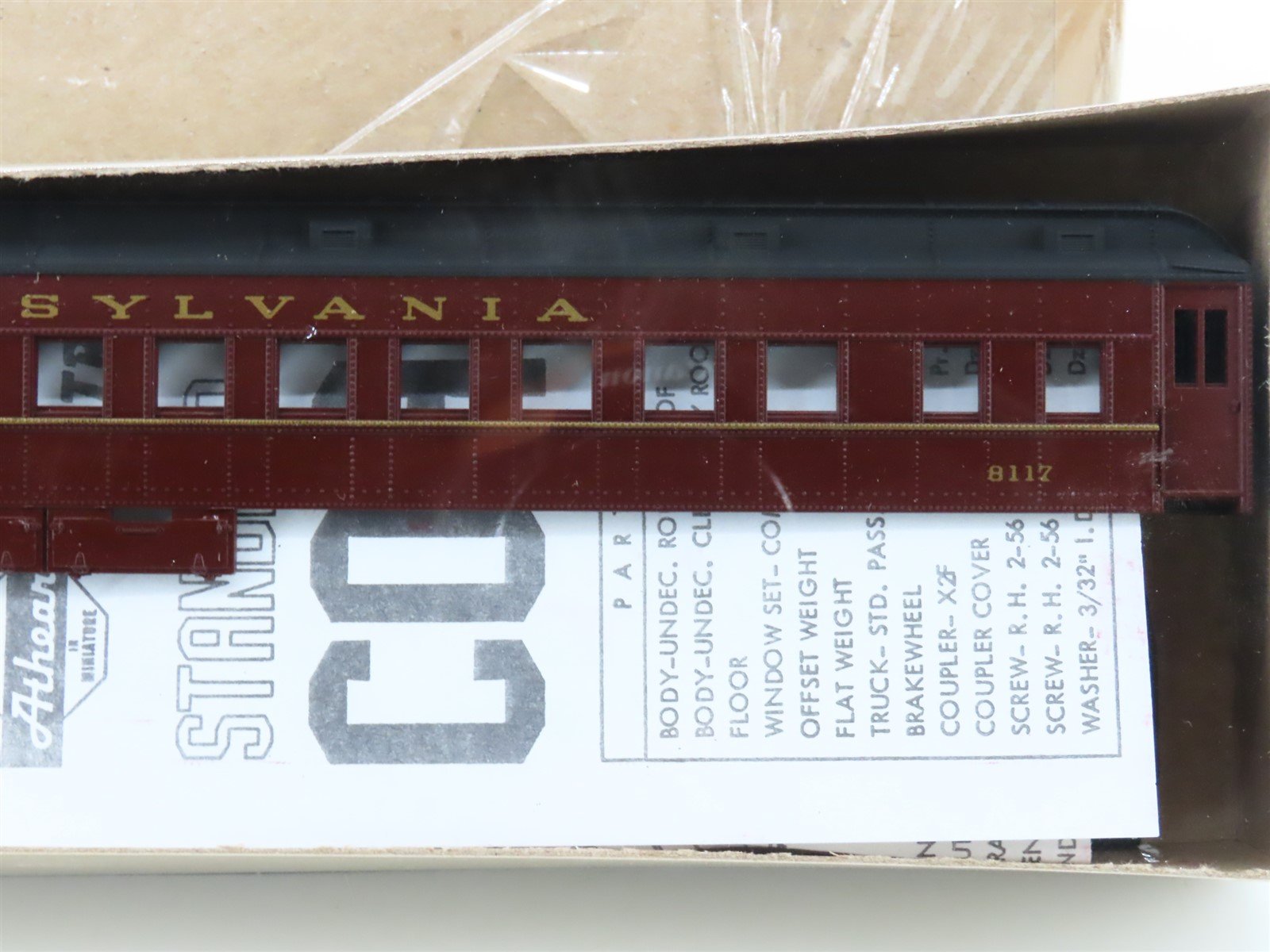 LOT of 5 HO Scale Athearn Kits PRR Pennsylvania Railroad Assorted Passenger Cars