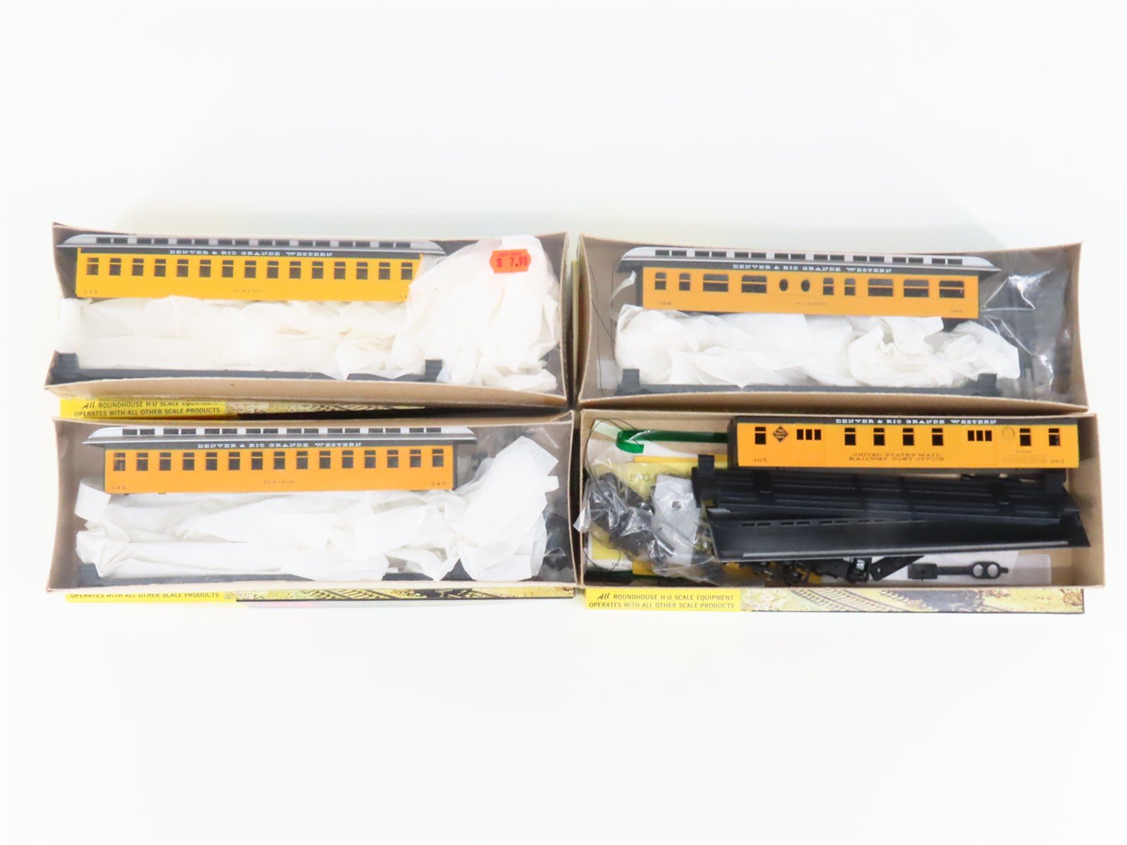 HO Scale Roundhouse Kits D&RGW Rio Grande Overland Assorted Passenger Cars