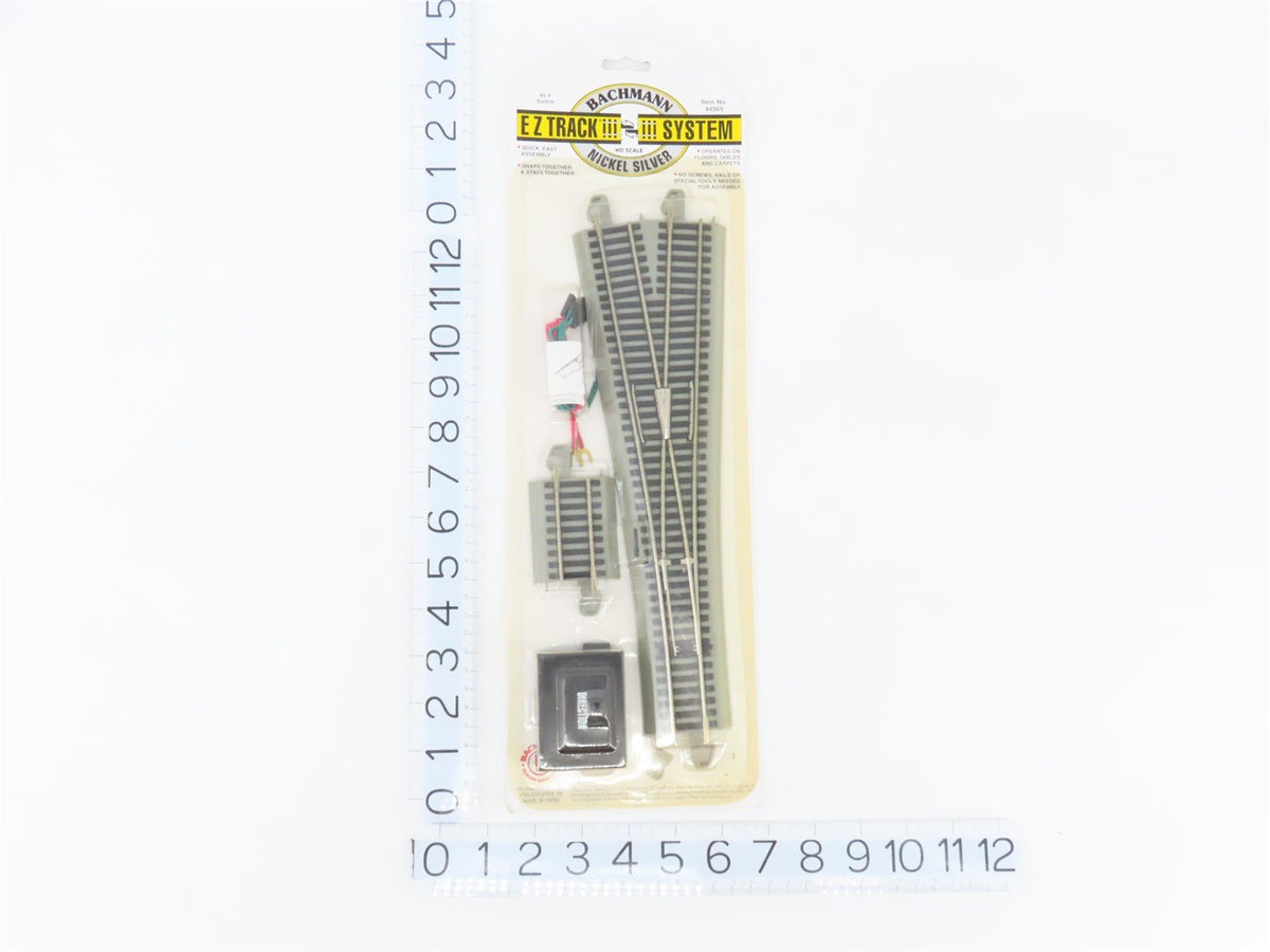 LOT of 4 HO Scale Bachmann E-Z Track Assorted Turnout Switches - Sealed