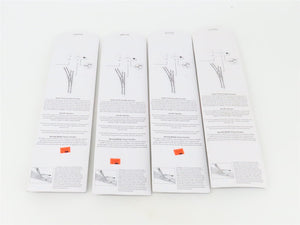 LOT of 4 HO Scale Bachmann E-Z Track 44559 Left Turnout Switches - Sealed