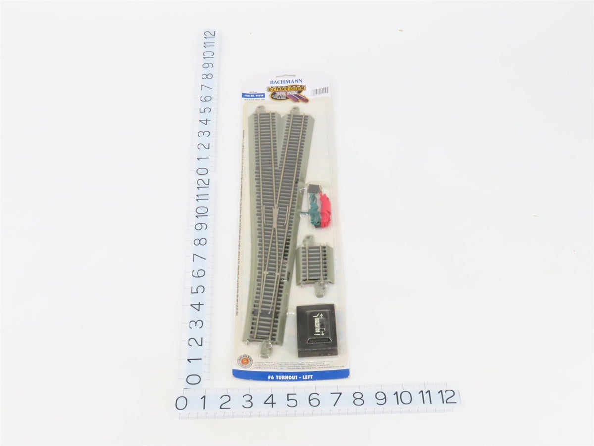 LOT of 4 HO Scale Bachmann E-Z Track 44559 Left Turnout Switches - Sealed