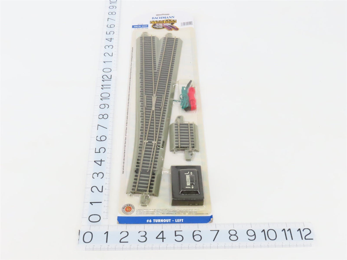 LOT of 4 HO Scale Bachmann E-Z Track 44559 Left Turnout Switches - Sealed