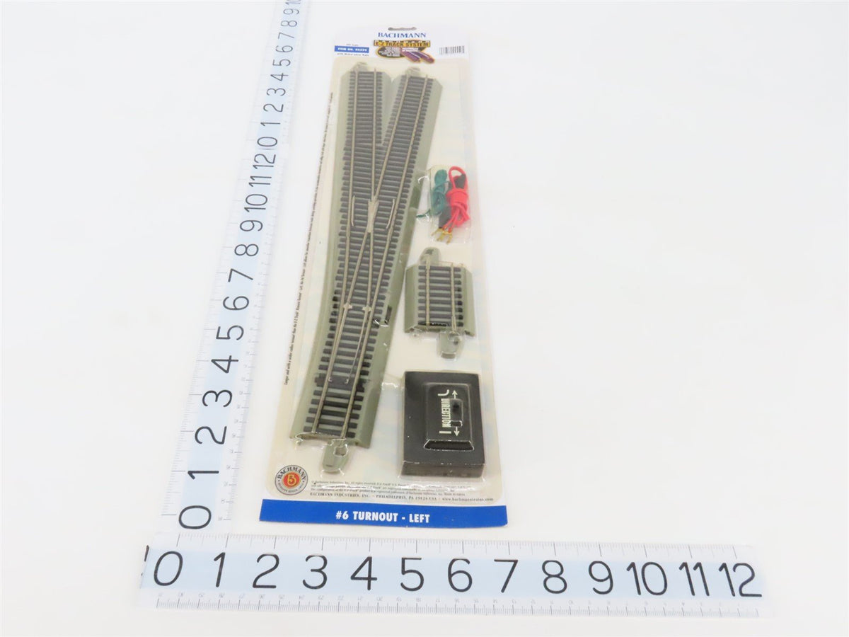 LOT of 4 HO Scale Bachmann E-Z Track 44559 Left Turnout Switches - Sealed