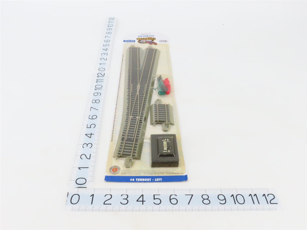 LOT of 4 HO Scale Bachmann E-Z Track 44559 Left Turnout Switches - Sealed