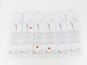 LOT of 6 HO Scale Bachmann E-Z Track 44560 Right Turnout Switches - Sealed
