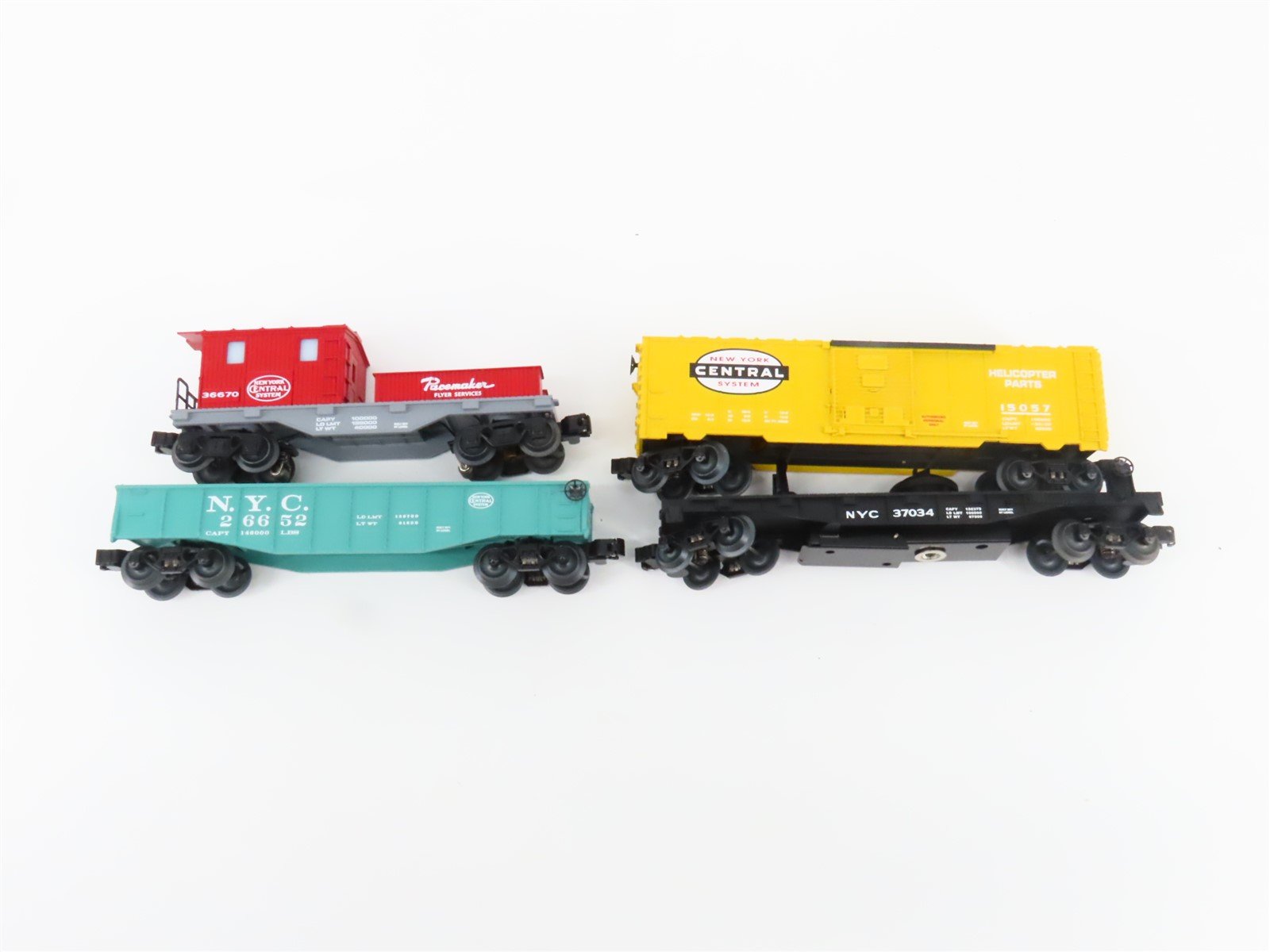 O Gauge 3-Rail Lionel 6-30156 NYC New York Central Assorted Freight 4-Car Set