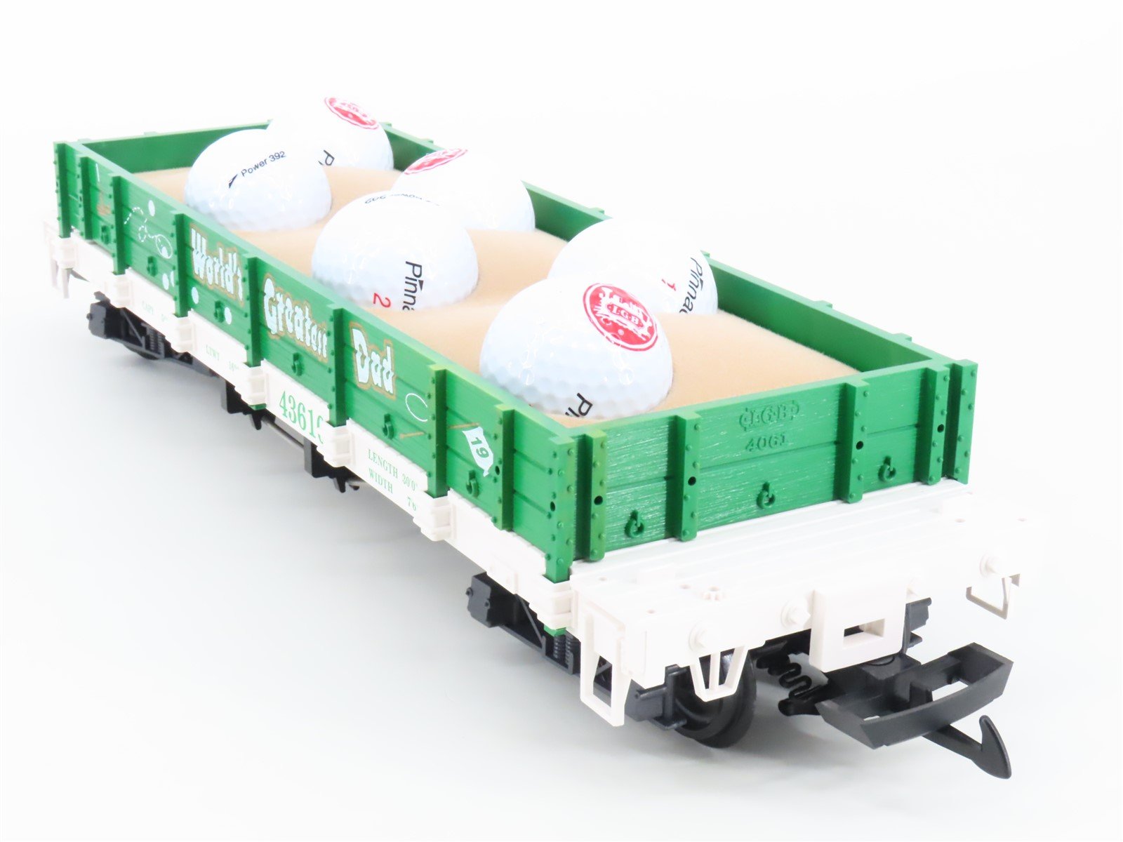 G Scale LGB 43610 World's Greatest Dad Golf Ball Gondola #43610