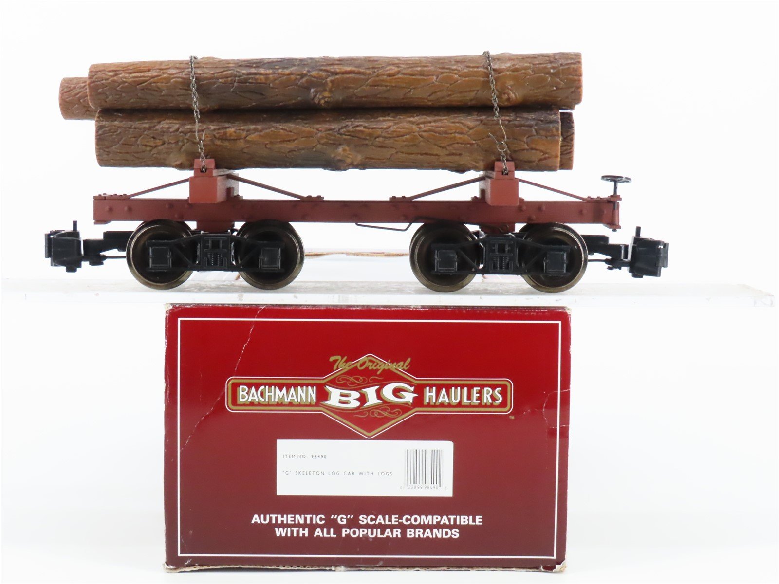 G Scale Bachmann Big Haulers 98490 Skeleton Log Car w/ Logs