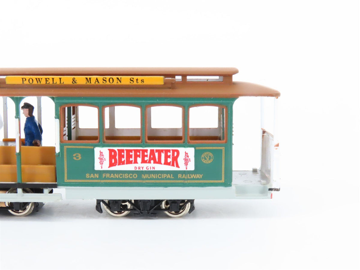 LOT of 3 HO Scale Bachmann Powell &amp; Hyde/Mason San Francisco Electric Cable Cars