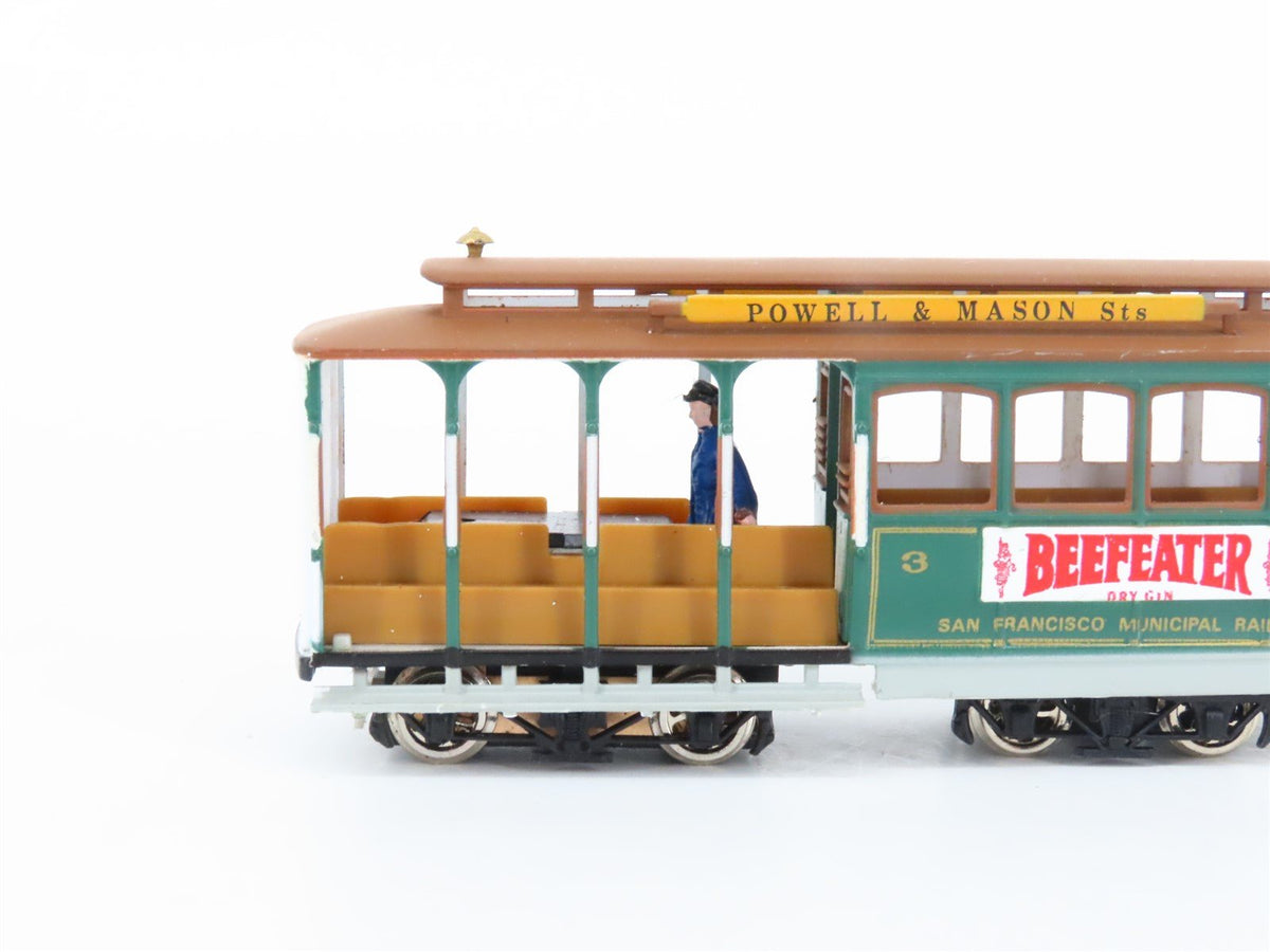 LOT of 3 HO Scale Bachmann Powell &amp; Hyde/Mason San Francisco Electric Cable Cars