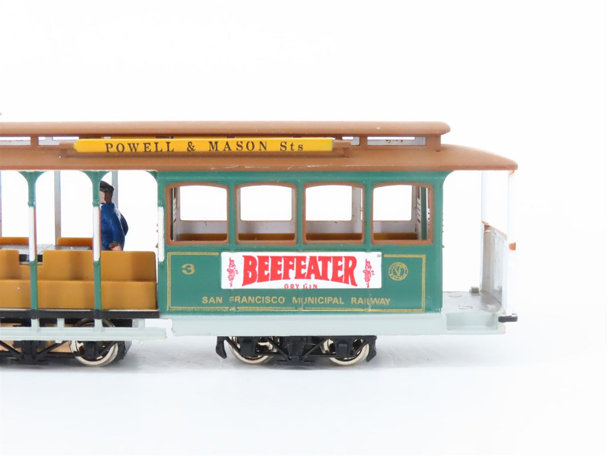 LOT of 3 HO Scale Bachmann Powell &amp; Hyde/Mason San Francisco Electric Cable Cars