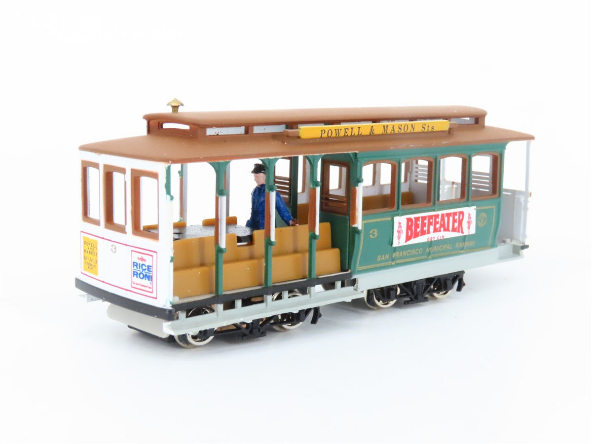 LOT of 3 HO Scale Bachmann Powell &amp; Hyde/Mason San Francisco Electric Cable Cars