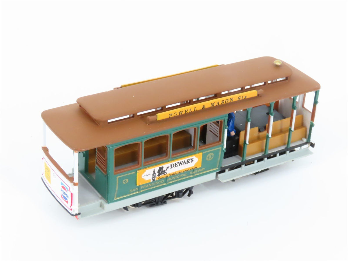 LOT of 3 HO Scale Bachmann Powell &amp; Hyde/Mason San Francisco Electric Cable Cars