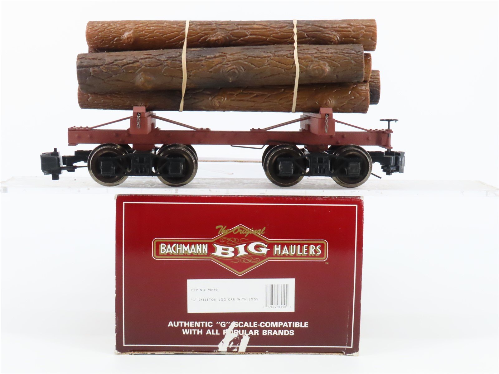 G Scale Bachmann Big Haulers 98490 Skeleton Log Car w/ Logs