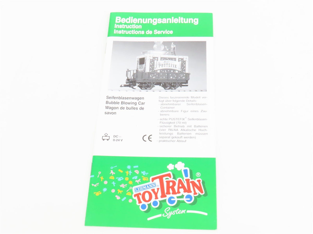 G Scale LGB 94605 Lehmann Magic Pustefix Bubble Blowing Car