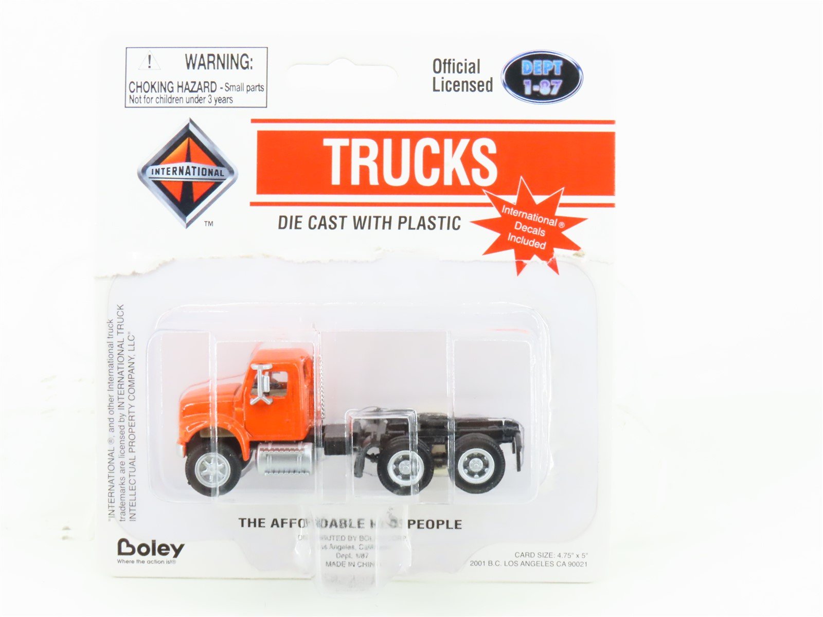 HO Scale Boley Dept 1-87 International Trucks 4001-9 Navstar Triple Axle Tractor
