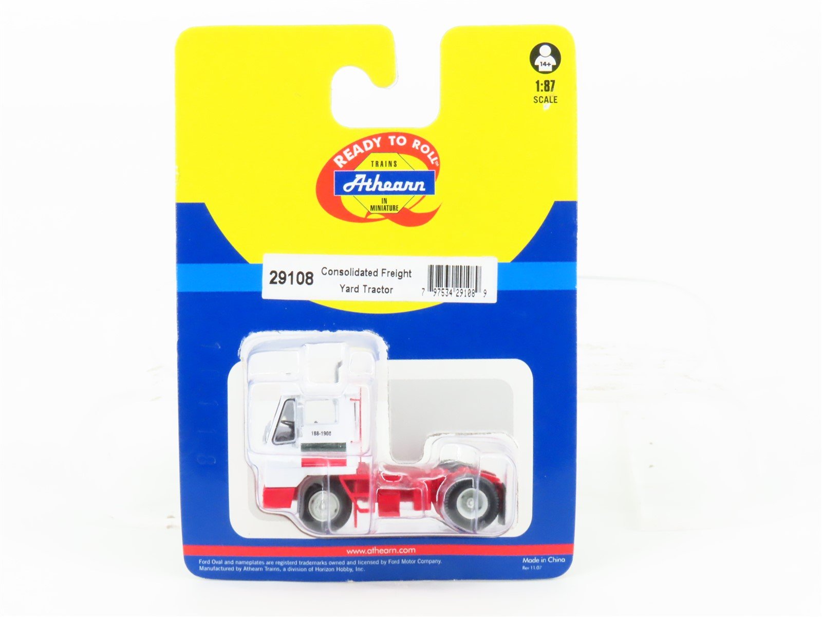 HO Scale Athearn 29108 Consolidated Freight Yard Tractor White/Red