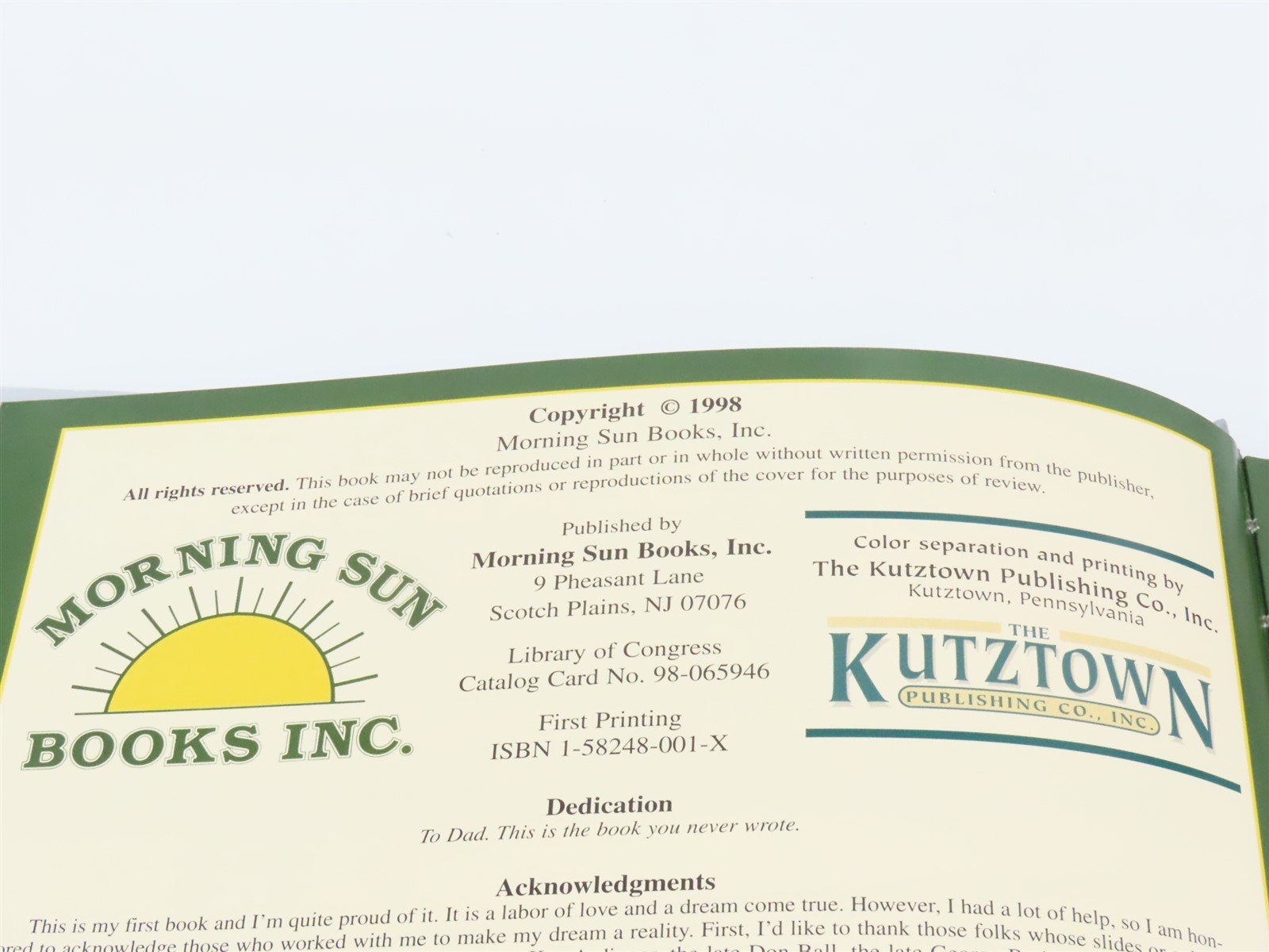 Morning Sun Seaboard Air Line Color Guide by Peter Faulk ©1998 HC Book