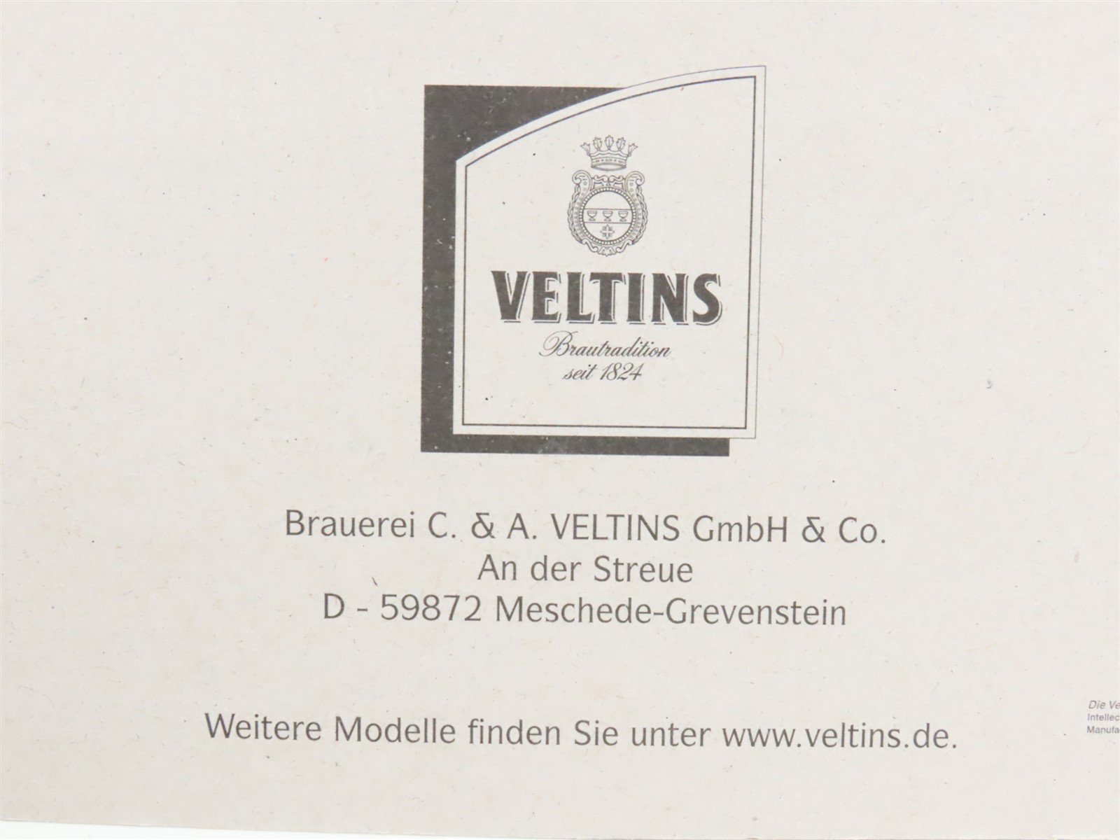 HO 1/87 Scale Grell Deutschland City Bus w/ Veltins Advertisement