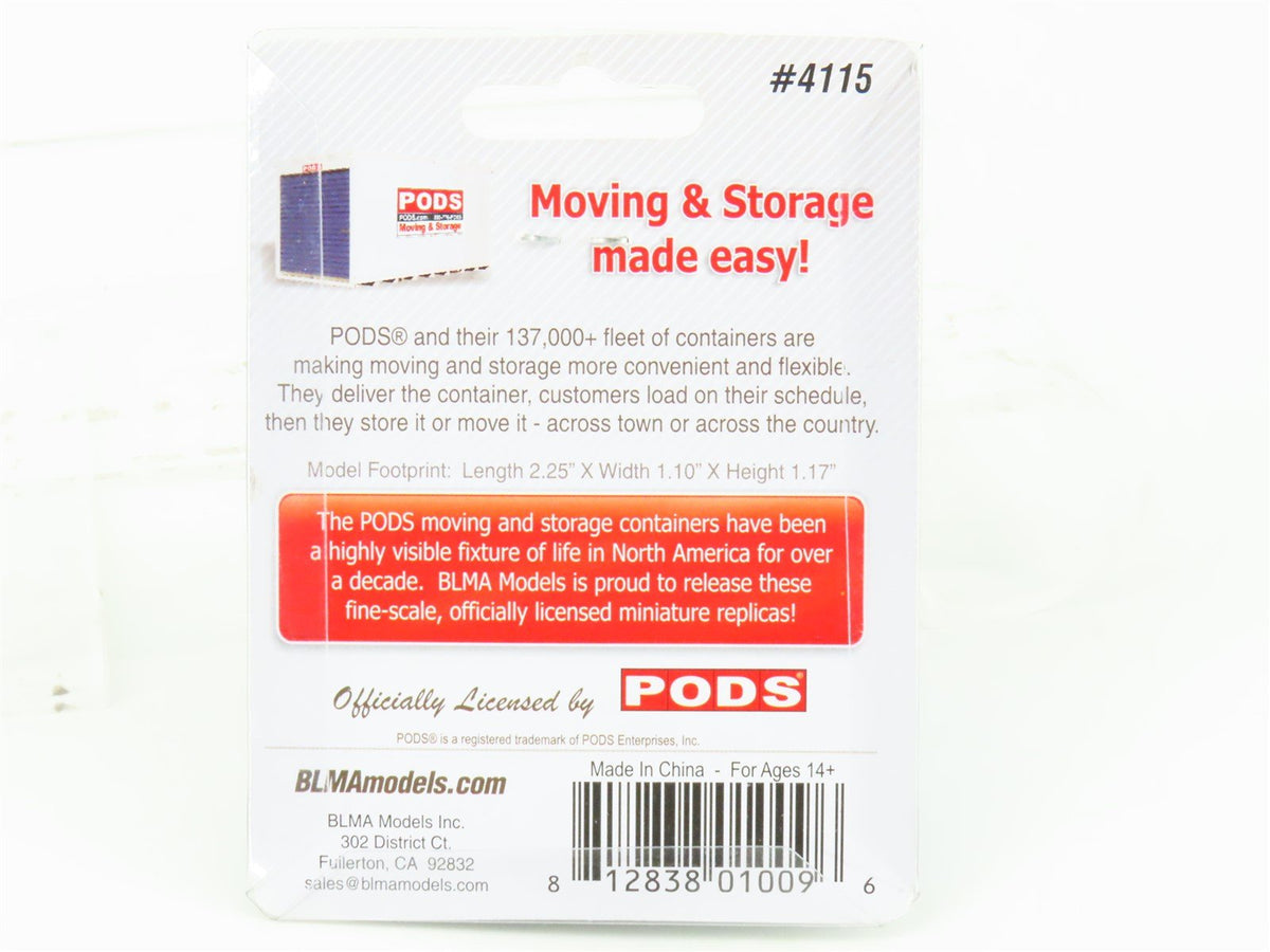 HO Scale BLMA Models 4115 PODS Portable On Demand Storage Container