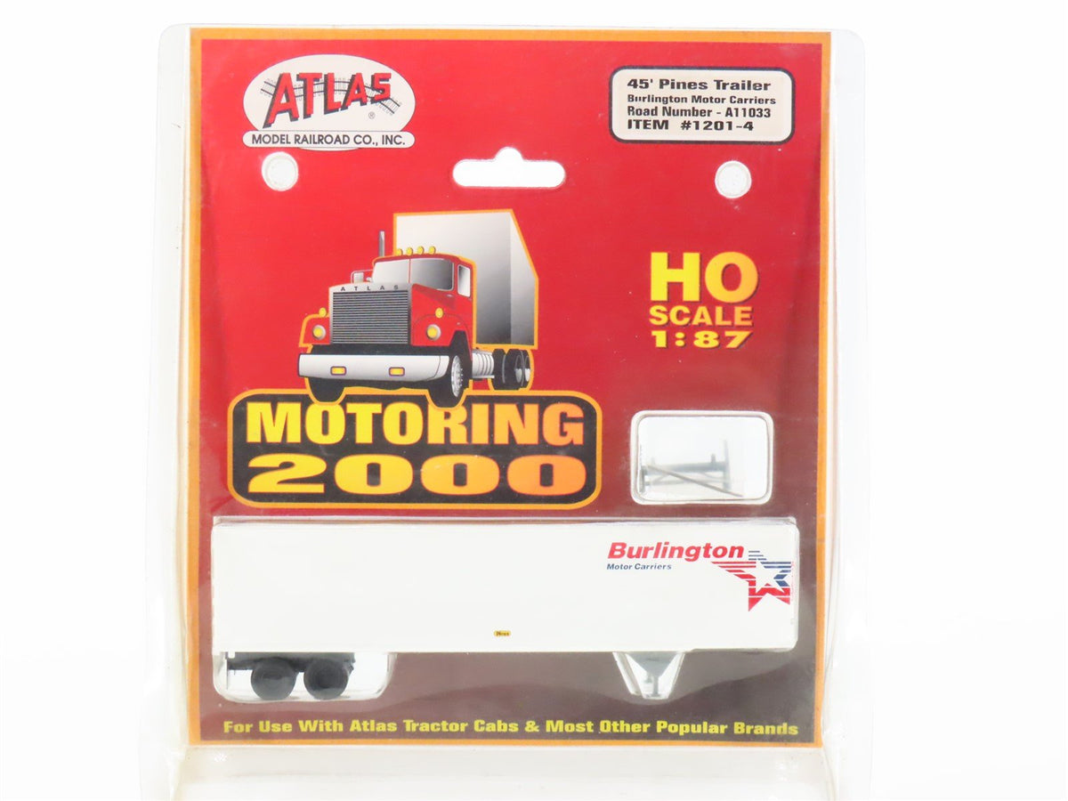 HO Scale Atlas 1201-4 Burlington Motor Carriers 45&#39; Pines Trailer #A11033