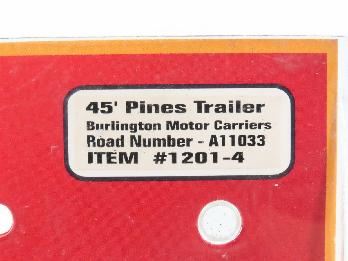 HO Scale Atlas 1201-4 Burlington Motor Carriers 45&#39; Pines Trailer #A11033