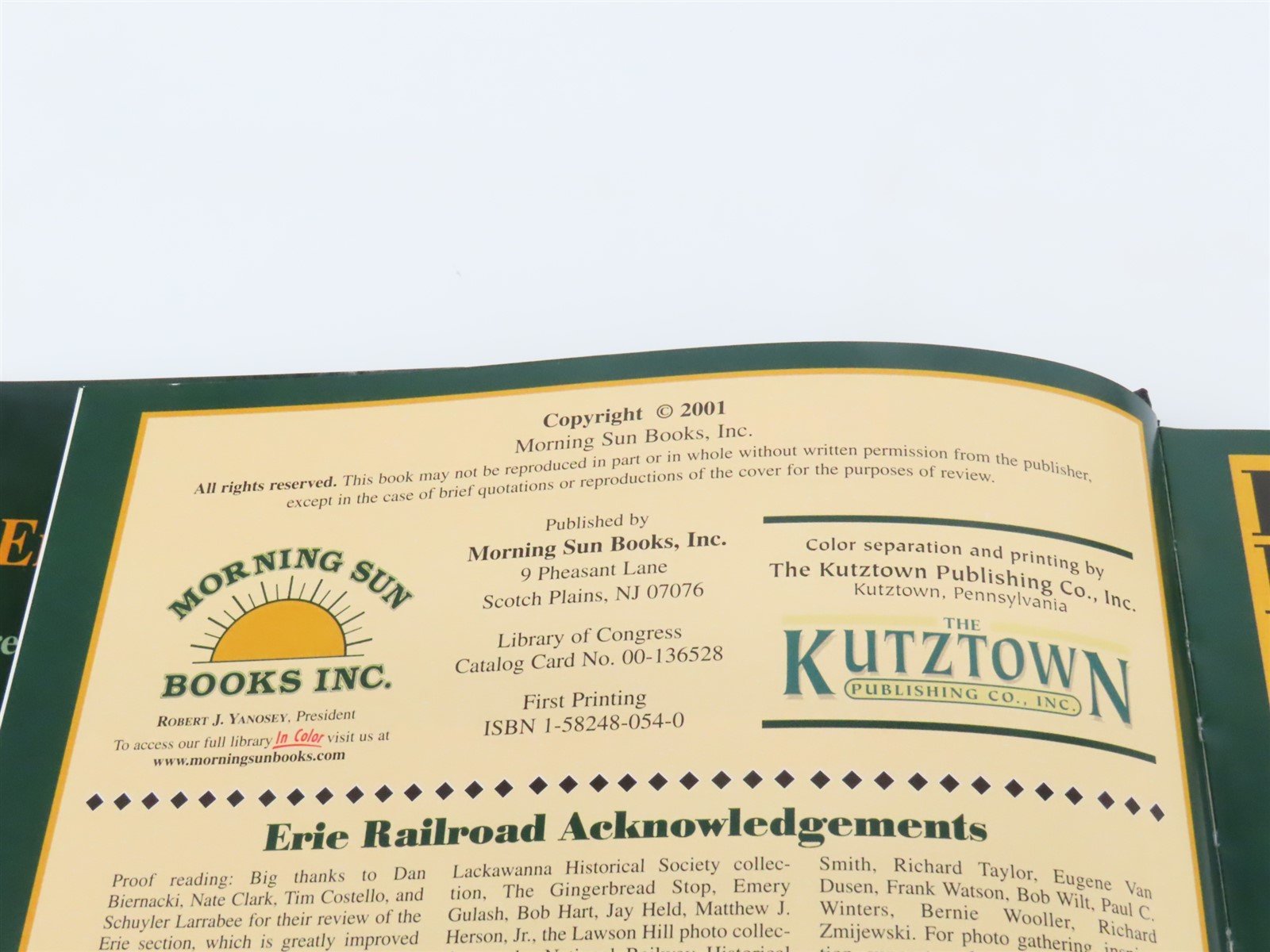 Morning Sun Erie/DL&W Color Guide to Freight & Passenger Equipment ©2001 HC Book