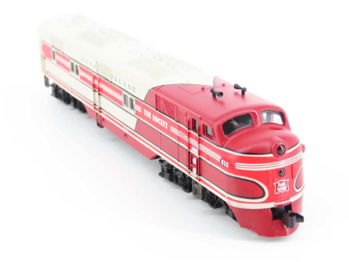 N Scale Life-Like 7015 RI Rock Island &quot;Rocket&quot; EMD E7A Diesel Locomotive #633